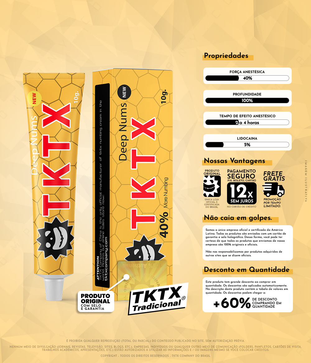 Pomada Anestésica TKTX Amarela 40%
