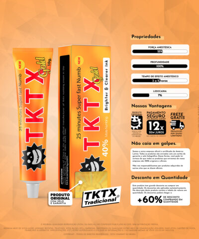 Pomada Anestésica TKTX Gold 40% Original
