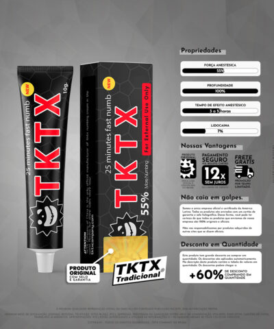 Pomada Anestésica TKTX Amarela 55% Original