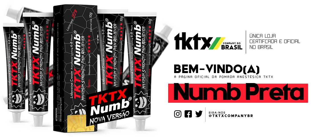 Pomada Anestésica TKTX Numb Preta - 22% Lidocaína