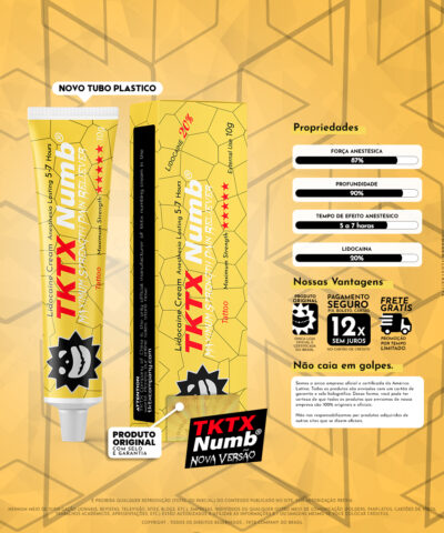 Pomada Anestésica TKTX Amarela Numb