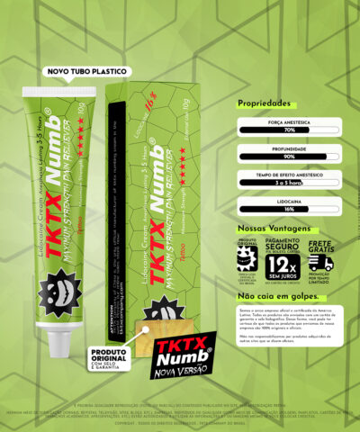 Pomada Anestésica TKTX Verde Numb