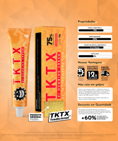 Pomada Anestésica TKTX Gold 75% Original